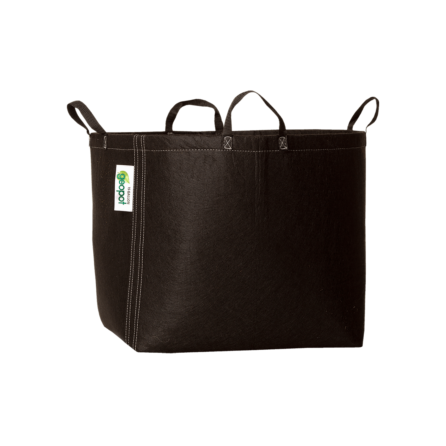 GeoPot Fabric Pot with Handles - Black geopot