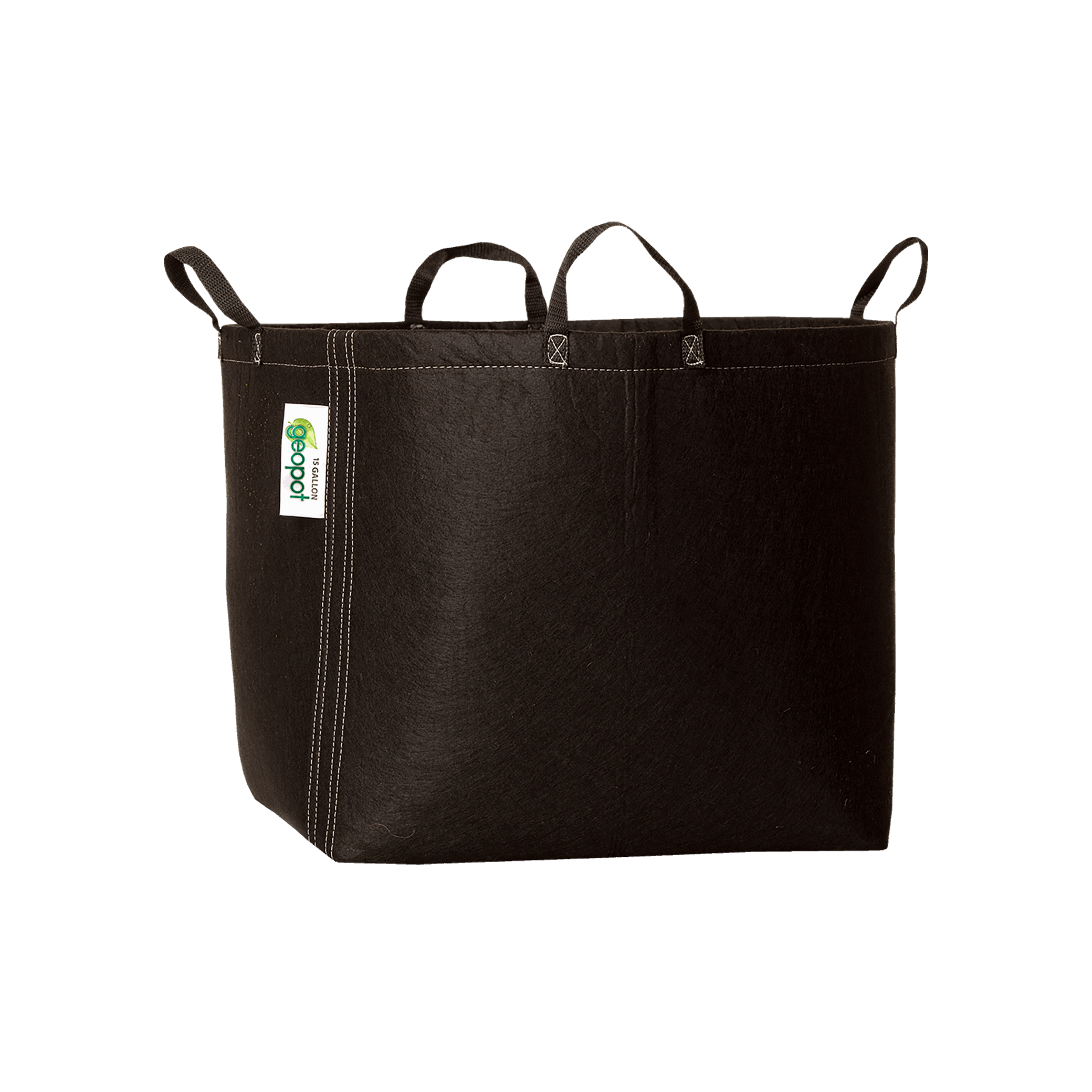 GeoPot Fabric Pot with Handles - Black geopot