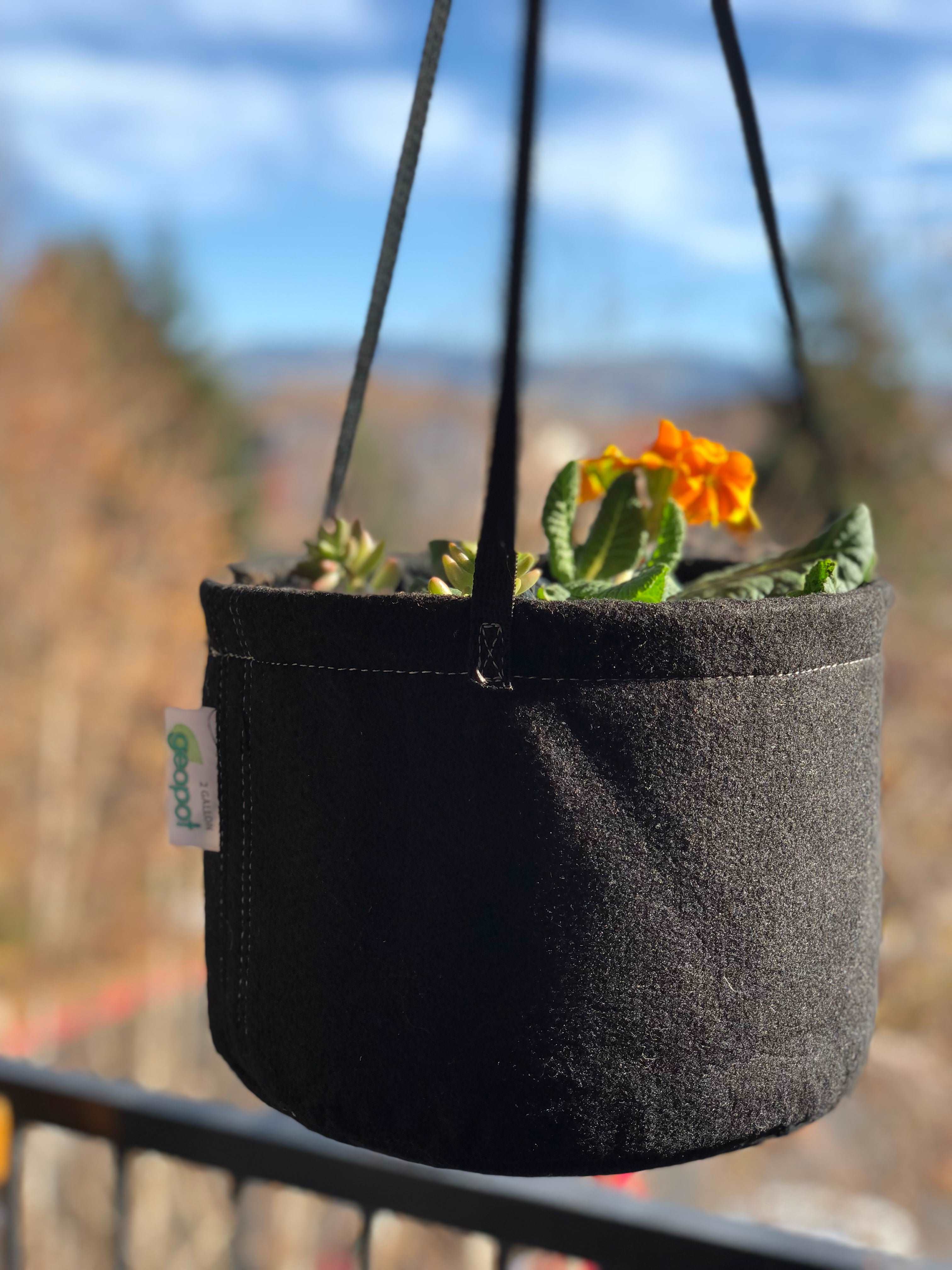 GeoPot Fabric Pot Hanging Garden Basket geopot