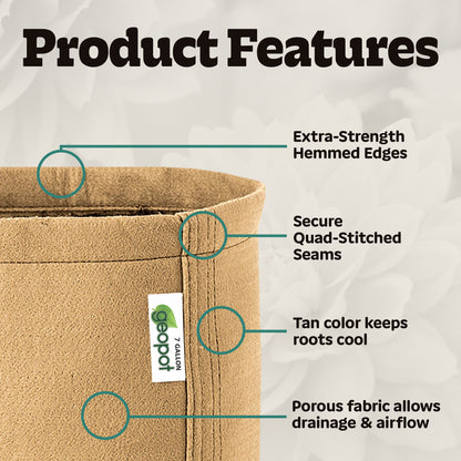 GeoPot Grow Bags - Tan