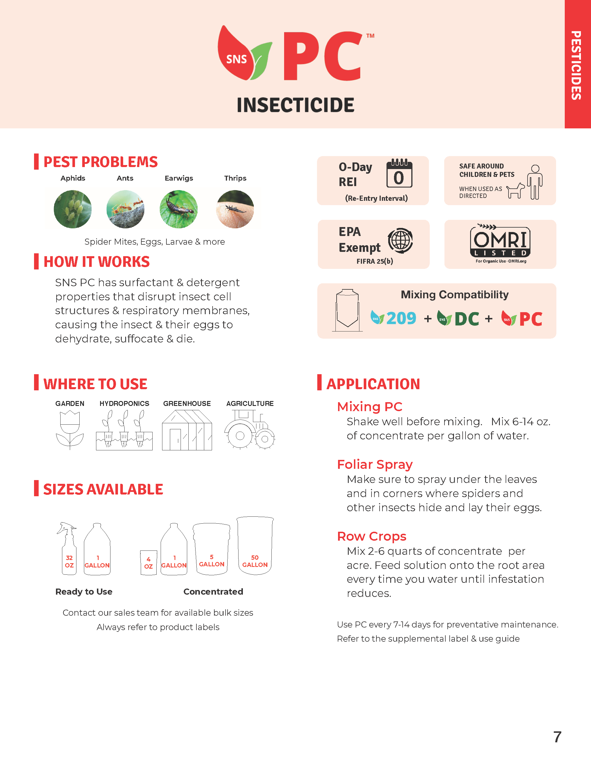 SNS PC Plant Pest Control Spray